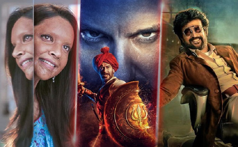 नयाँ वर्षमा रजनीकान्त, अजय र दीपिकाको भिडन्त 