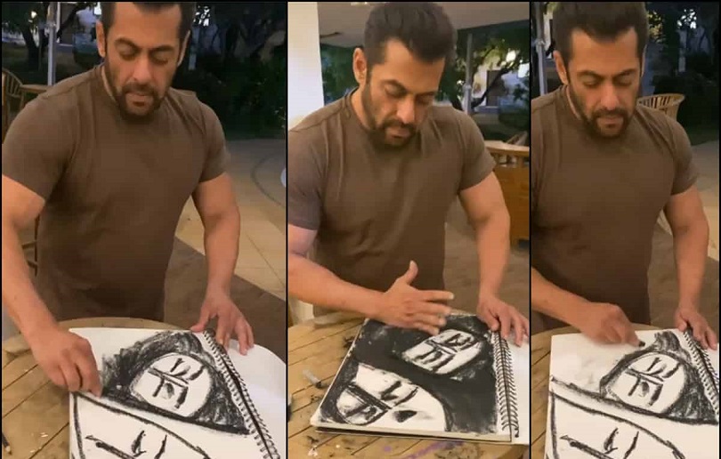 फुर्सदिला बनेका सलमान स्केचमा रमाउँदै 